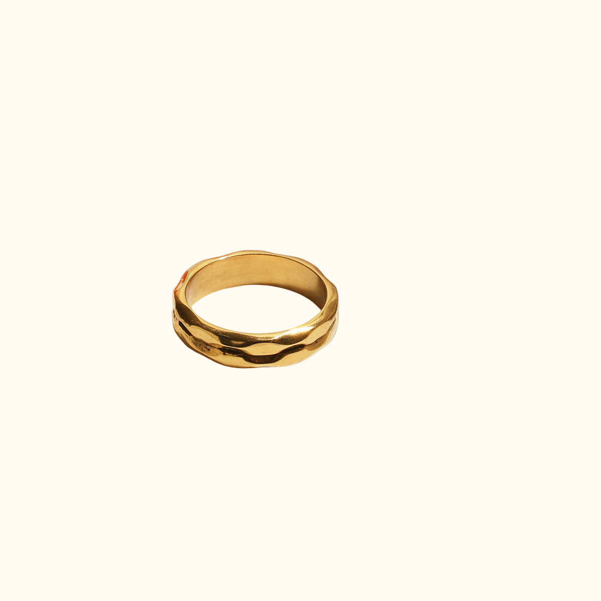 Golden Ripple Ring